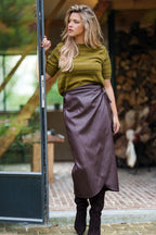 Rok overslag lederlook