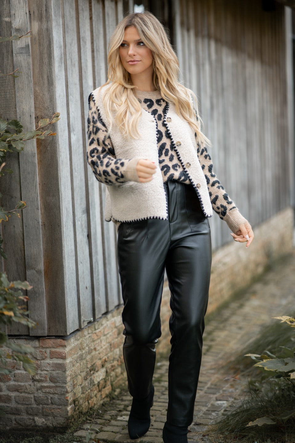 Broek lederlook