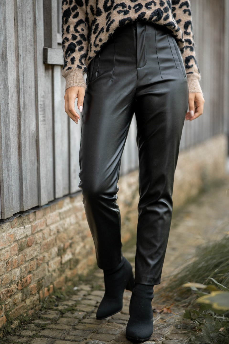 Broek lederlook