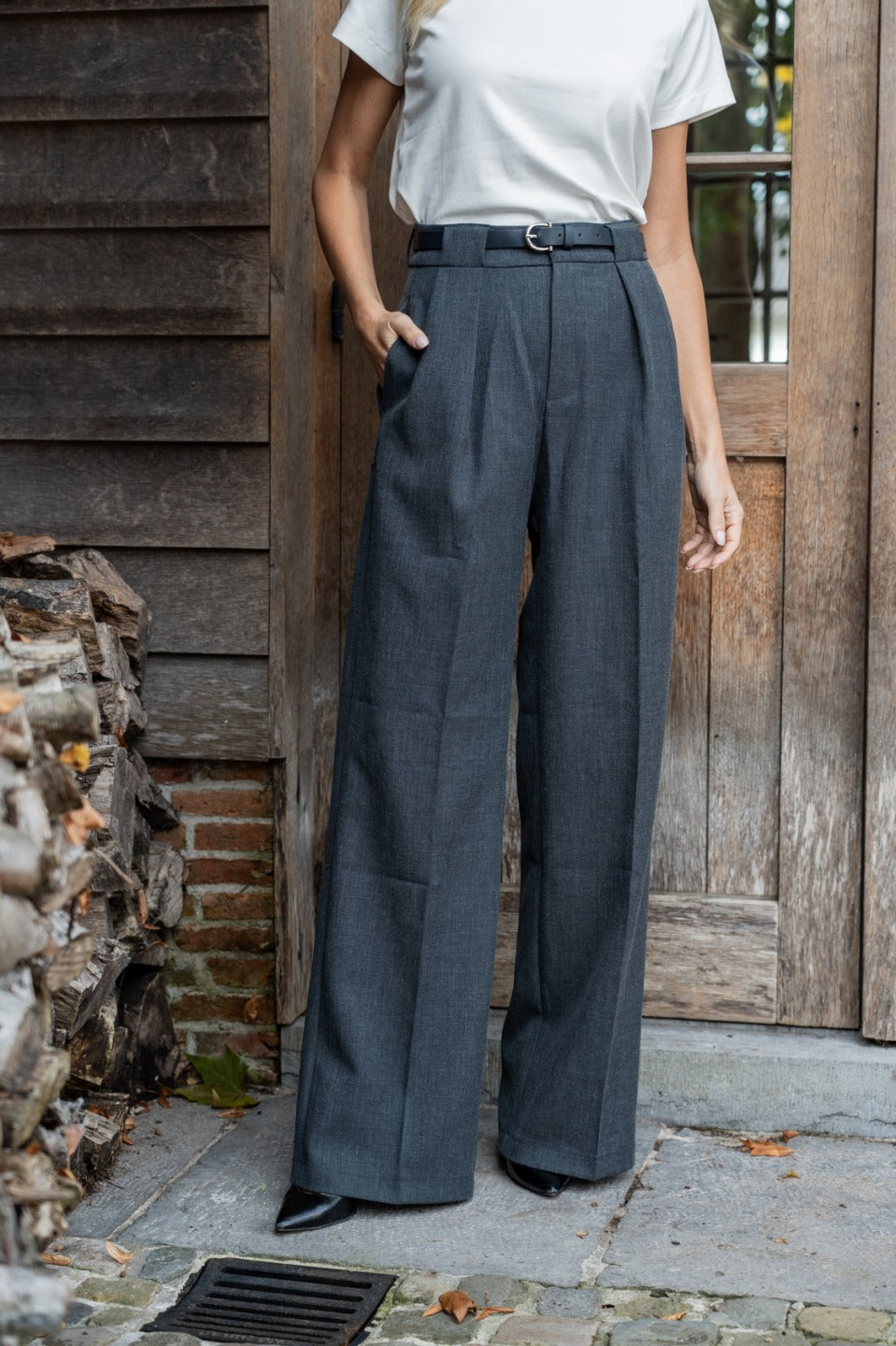Broek class met riempje