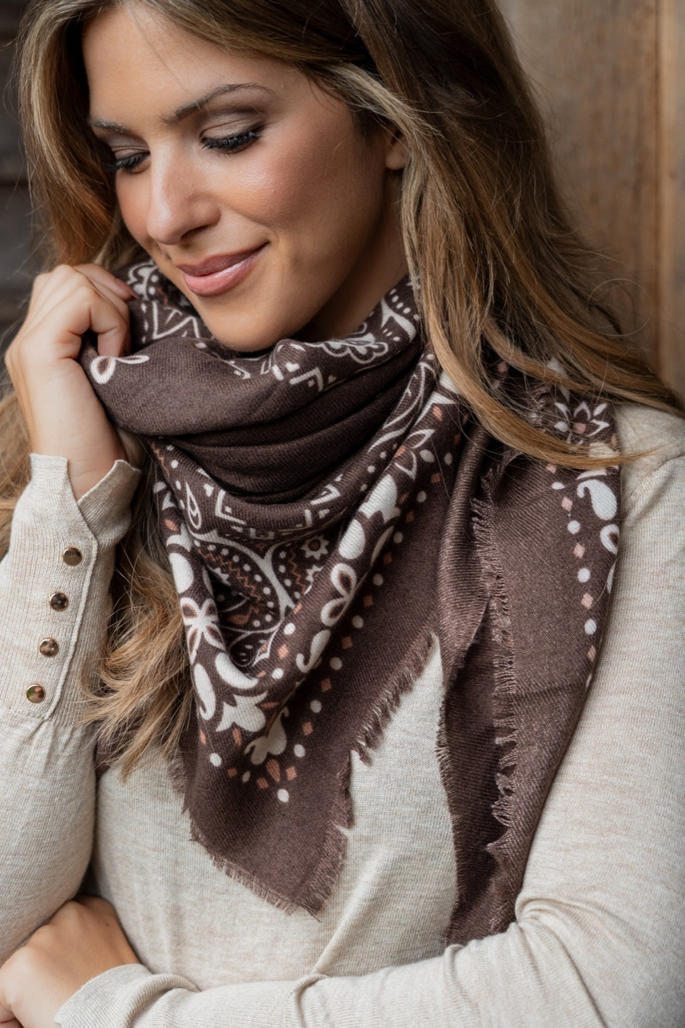 Sjaal bandana print