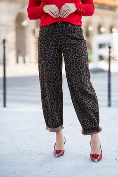 Balloon jeans dierenprint