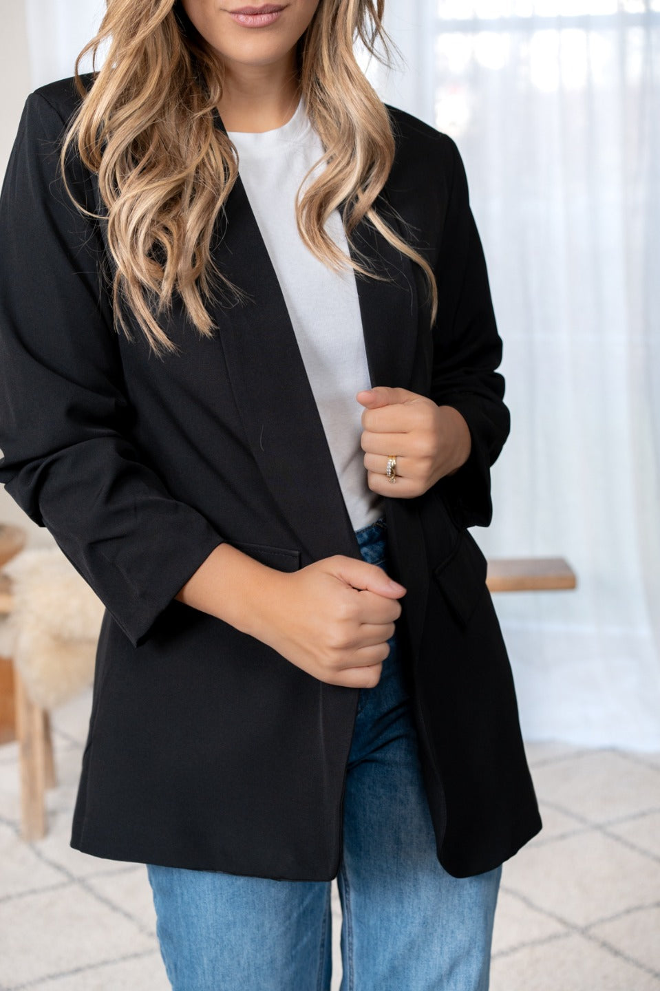 Blazer 3/4 mouw