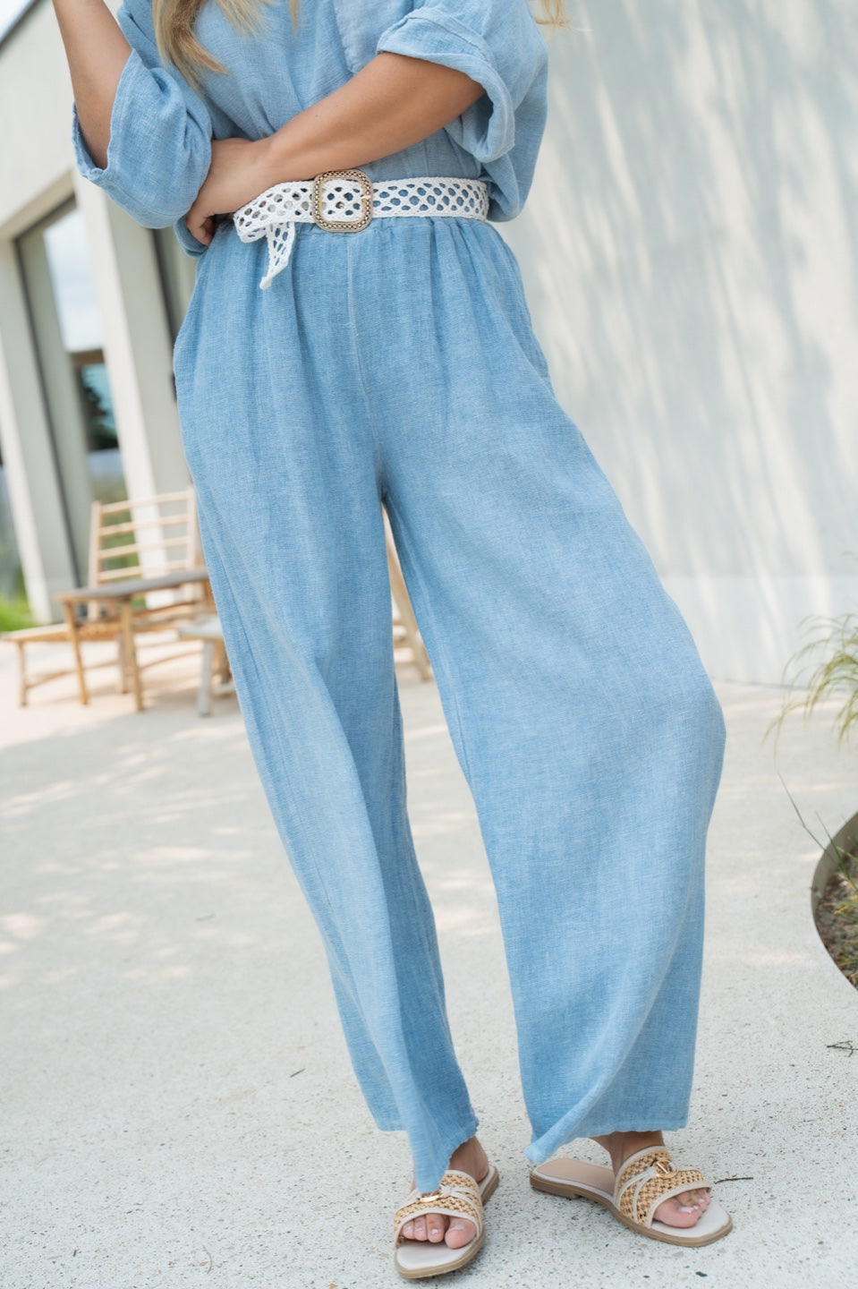 Broek cotten poches