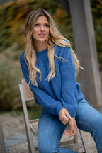 Trui mohair ronde hals