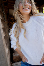 Pull mohair col rond