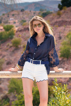 Blouse 2/1 lace detail