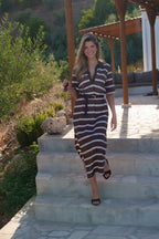 Robe polo à rayures