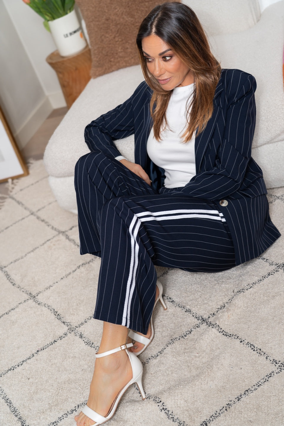 Striped college pants