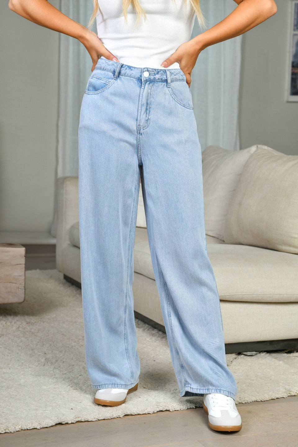 Jeans petit wide tencel