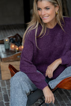 Trui mohair ronde hals