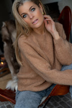 Trui mohair ronde hals