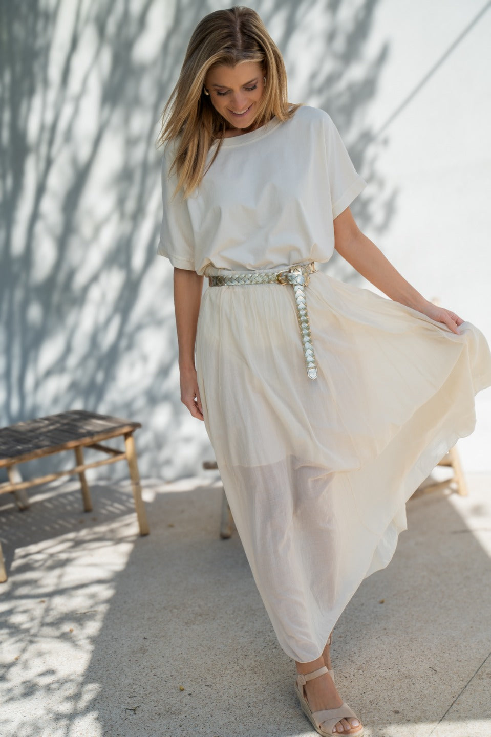 Jupe longue en coton