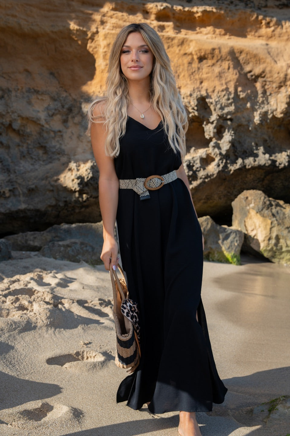 Long dress with thin straps
