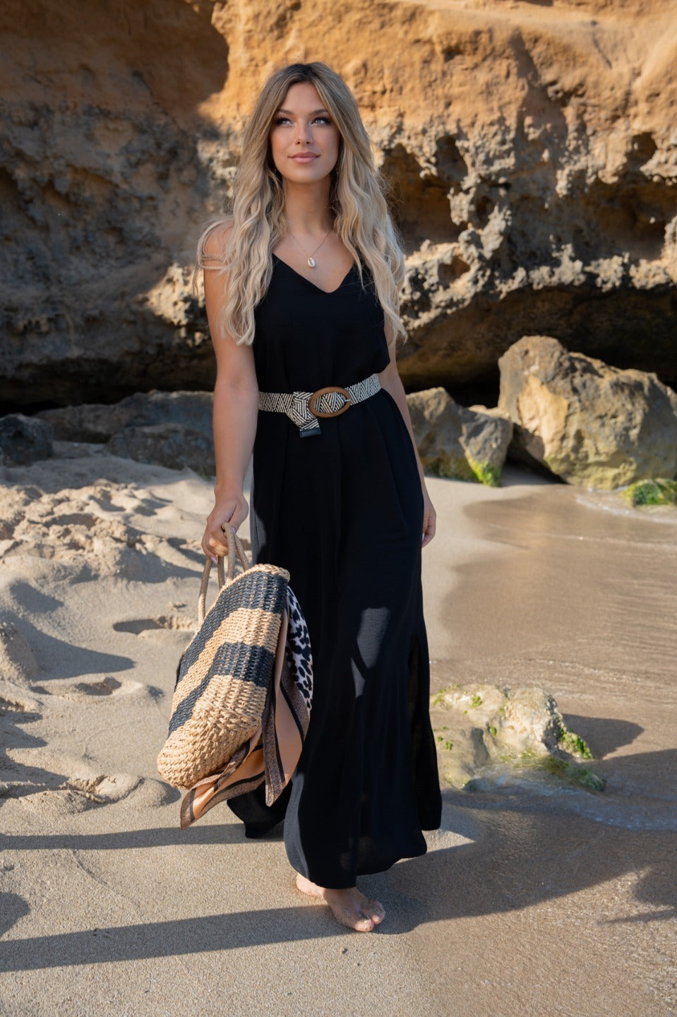 Long dress with thin straps