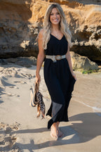 Long dress with thin straps