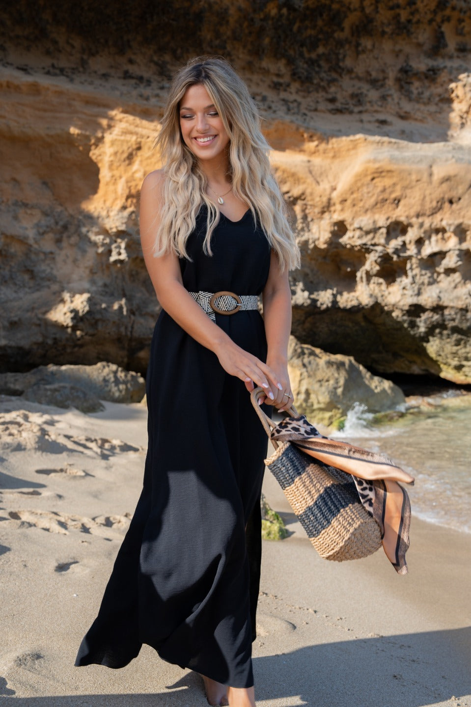 Long dress with thin straps