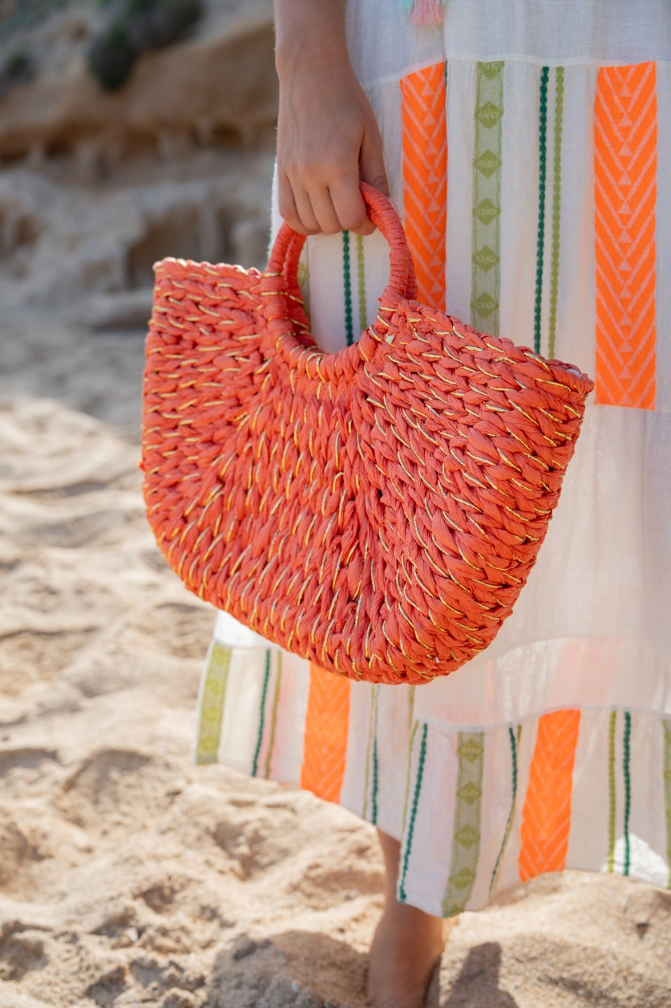 Raffia moonbag