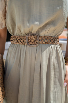 Gevlochten riem met gespdetail