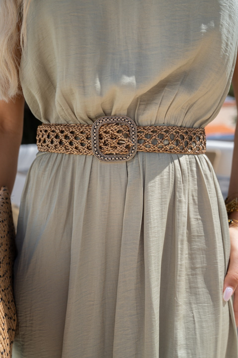 Gevlochten riem met gespdetail