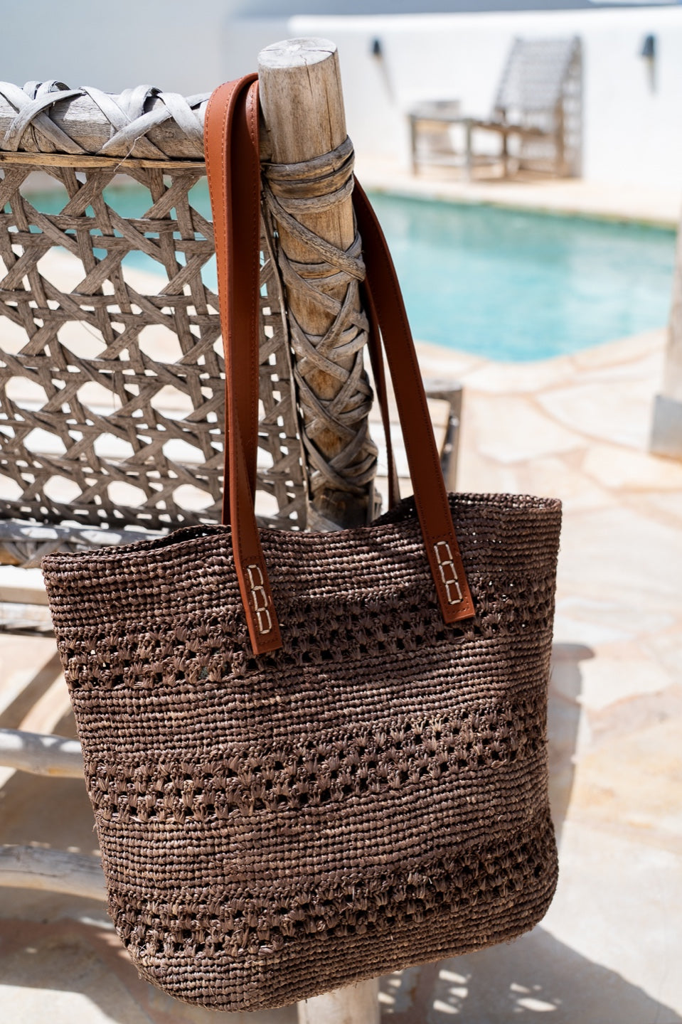 Shopper raffia macrame