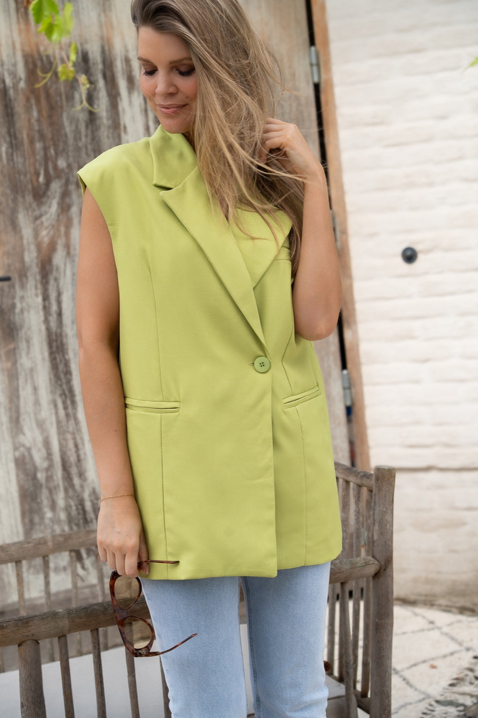 Blazer zonder mouwen