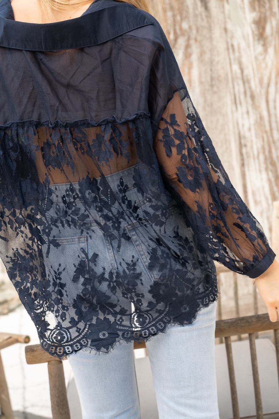 Blouse 2/1 lace detail