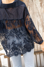 Blouse 2/1 lace detail