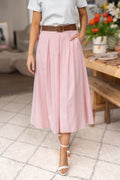 Lange katoene rok met riem