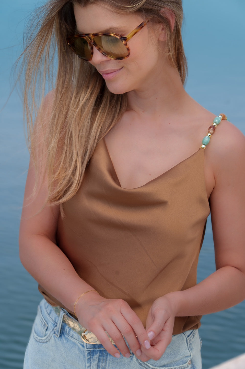 Gesatineerde top met kralen