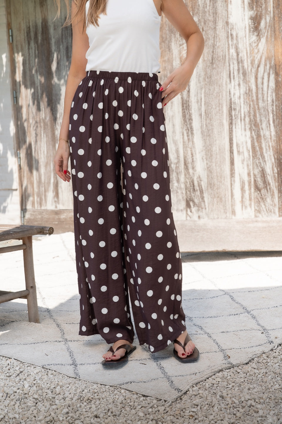 Fluide broek dots