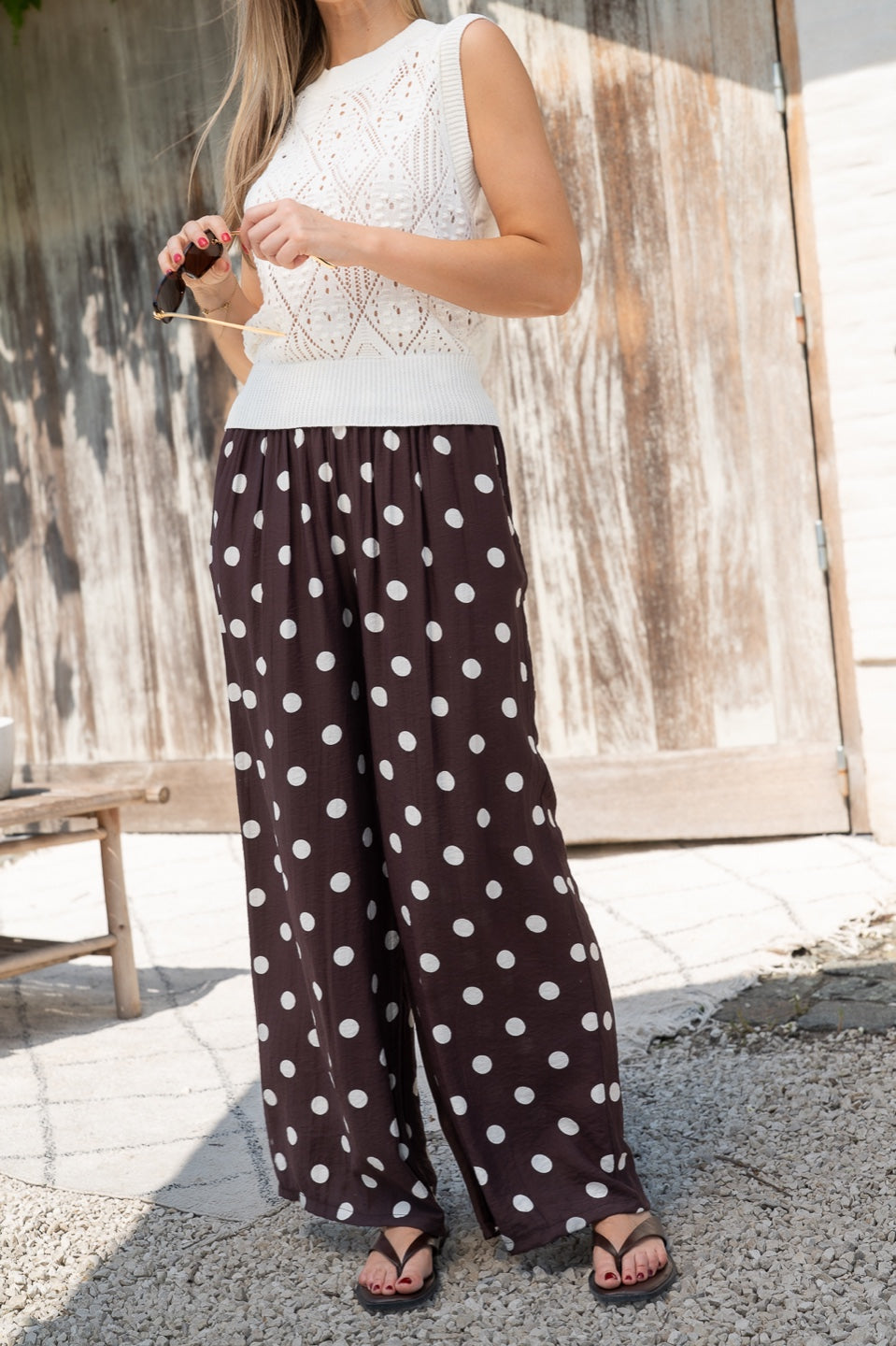 Fluide broek dots
