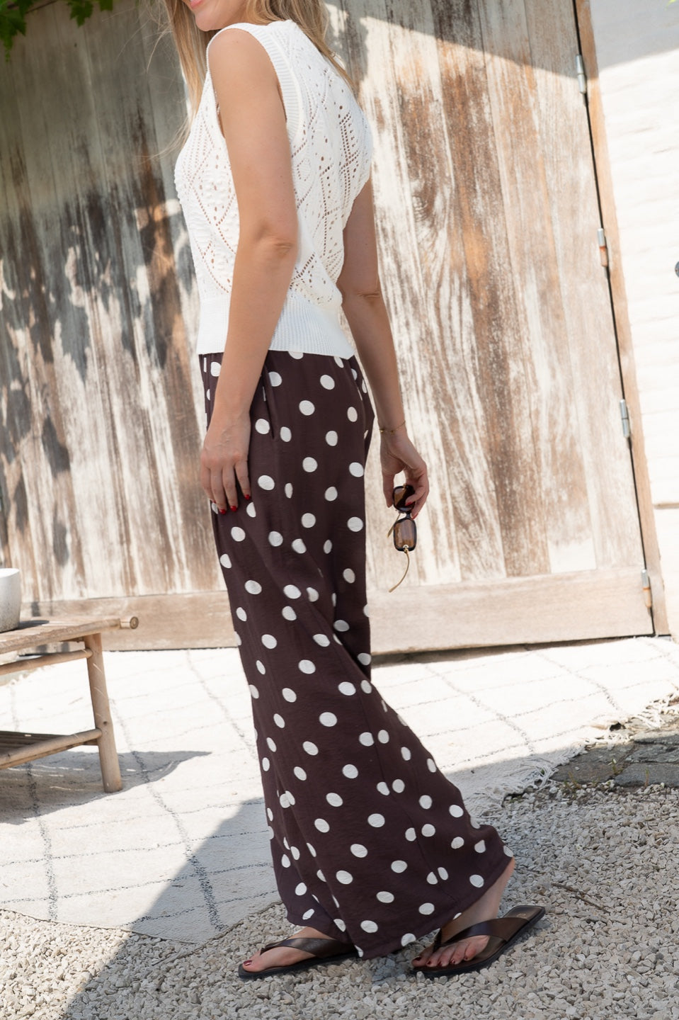Fluide broek dots