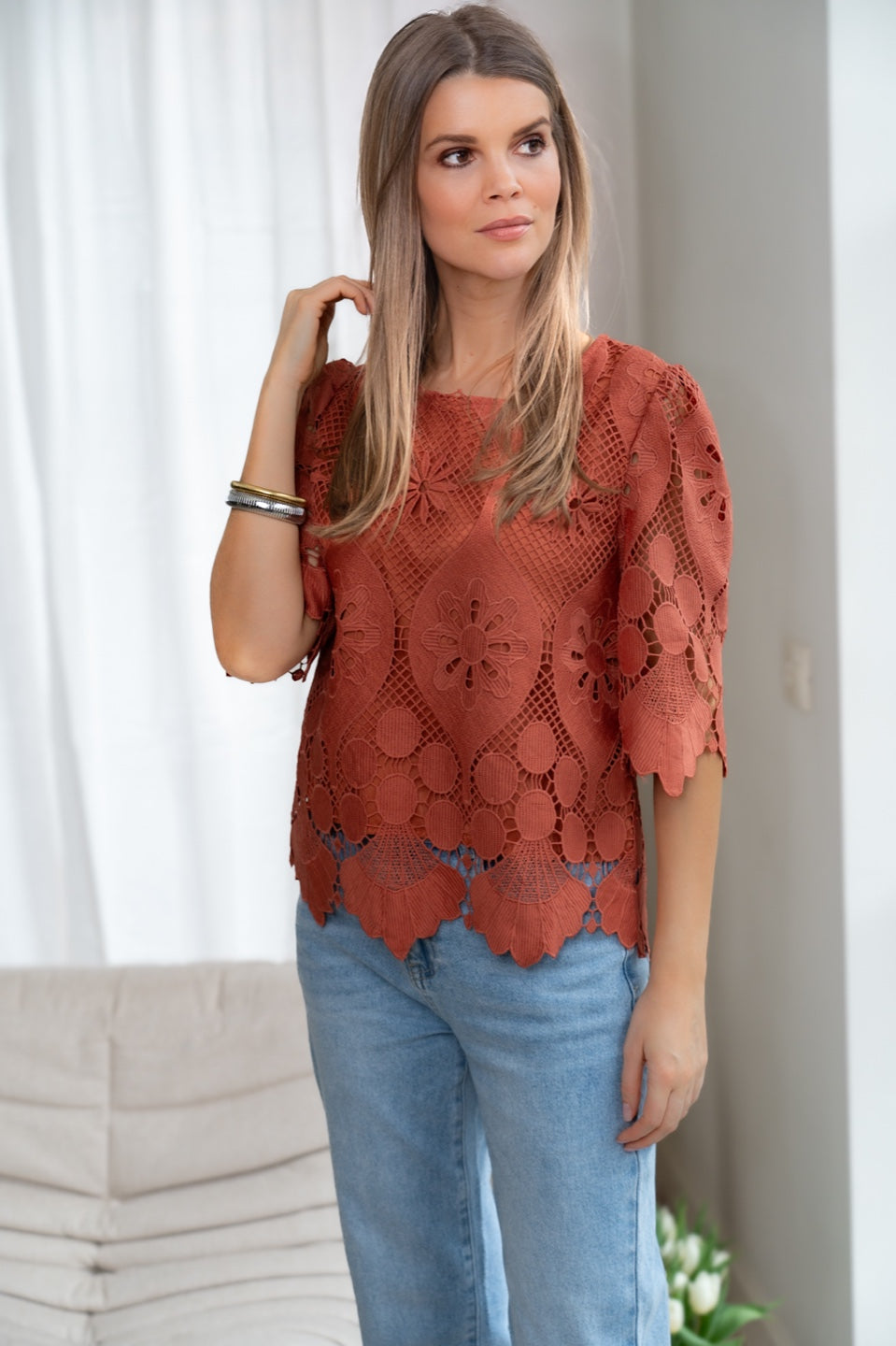 Bloesje broderie anglaise