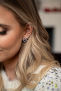 Oorring strass bloemetje