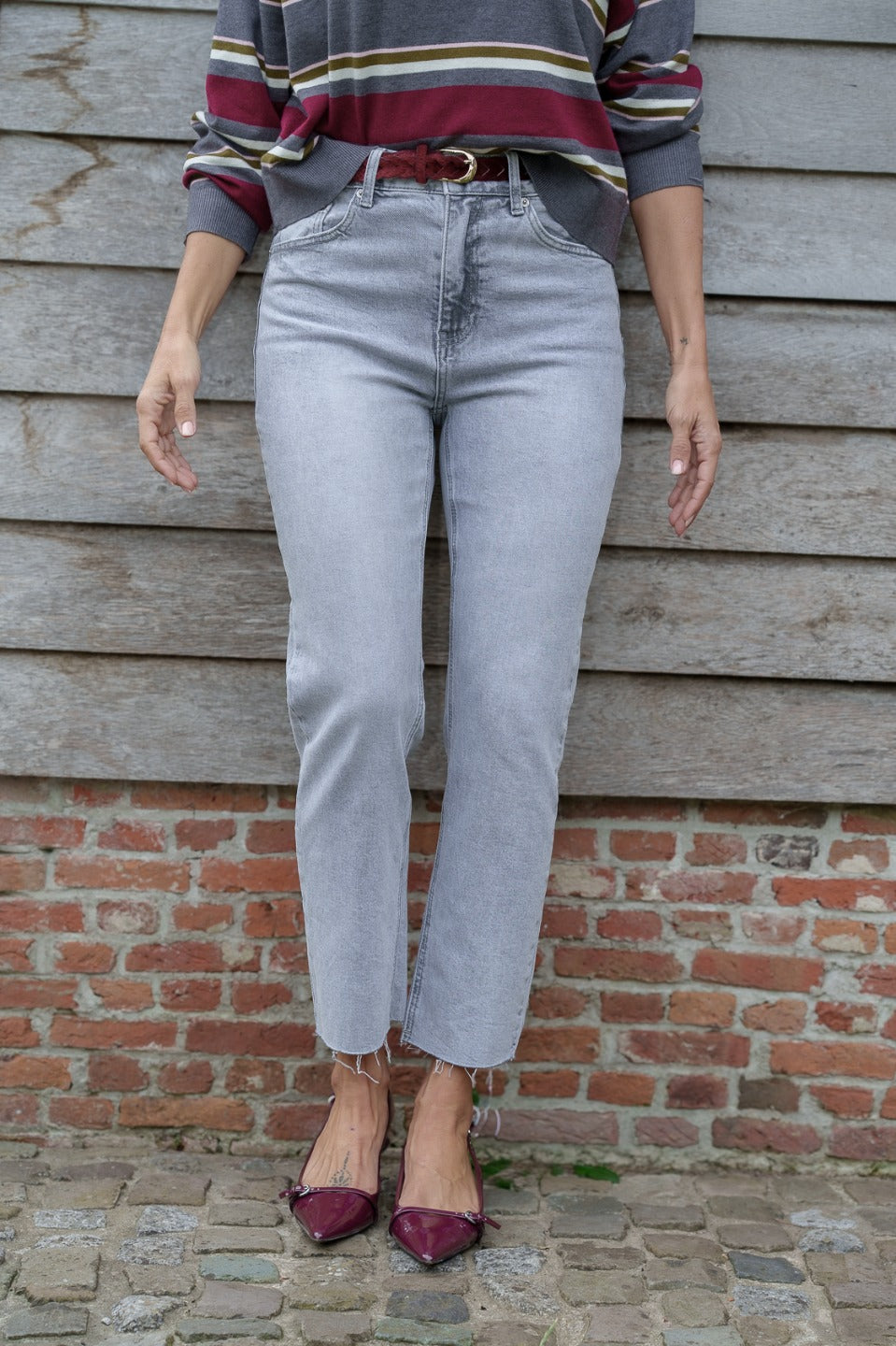 Mom jeans rafels