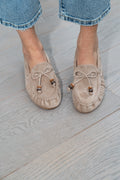 Mocassin daimlook met floches