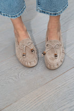 Mocassin daimlook met floches